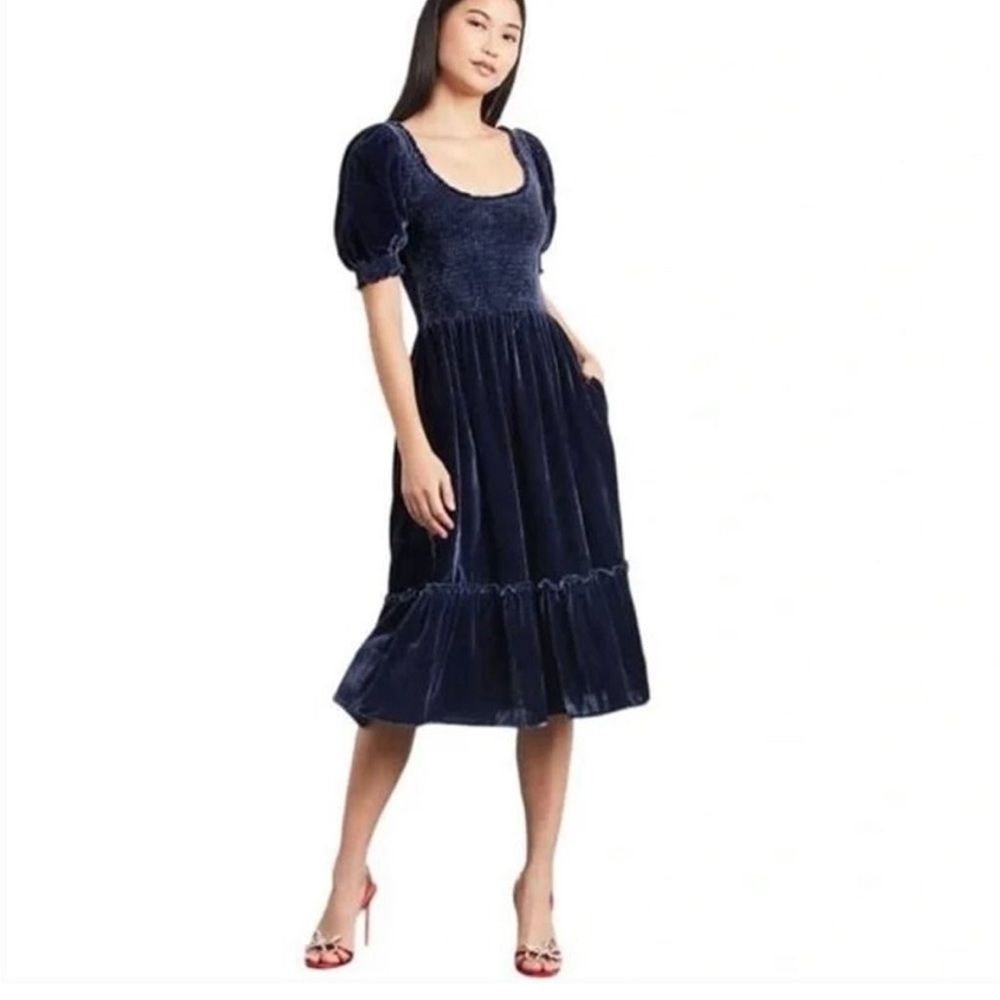 Hill House Louisa Nap Dress -Navy Velvet